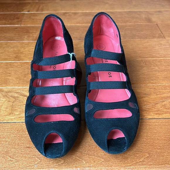 Pas De Rouge Made In Italy Women's Black Suede Shoes Size…37 - Picture 2 of 11